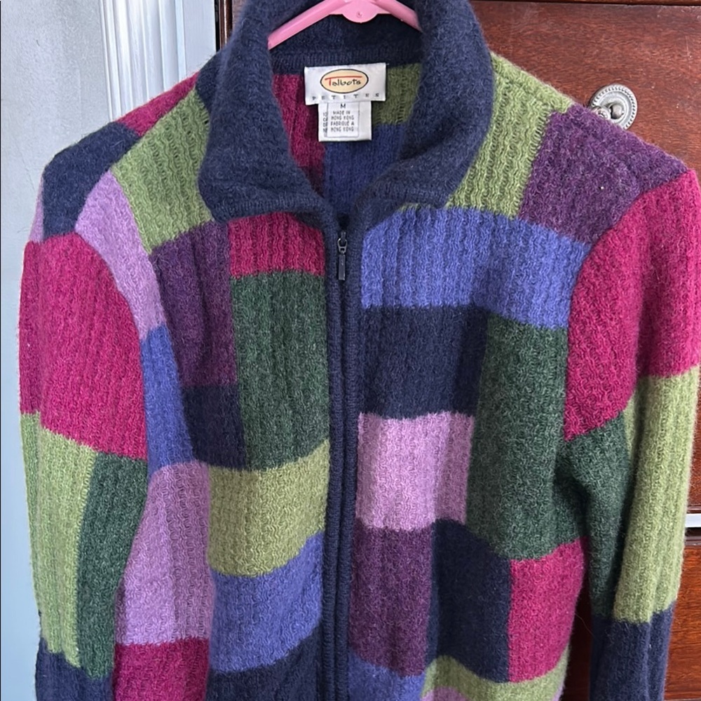 Talbots Colorful Patchwork Sweater - image 1